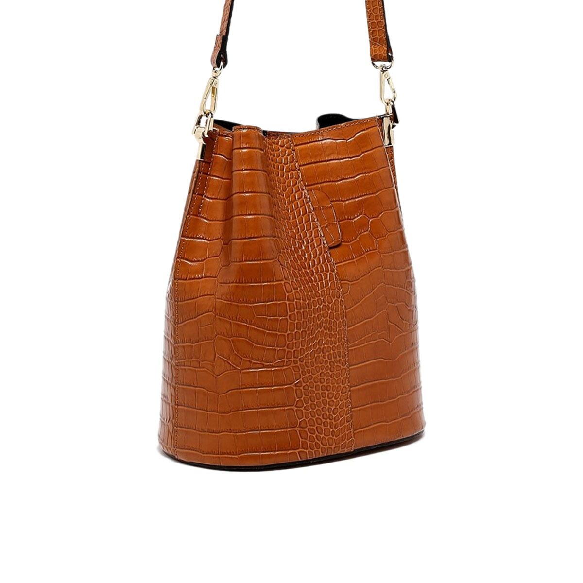 Handväska Maison Heritage BRUNA-CROCO-CAMEL – produktbild 2
