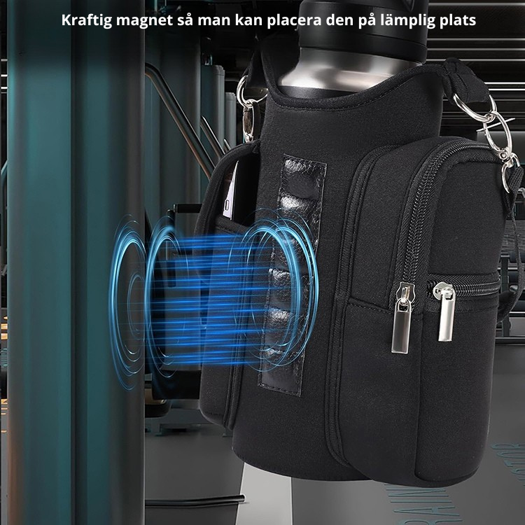 Magnetisk vattenflaskväska som fäster på metall – kraftig magnet för säker förvaring vid träning