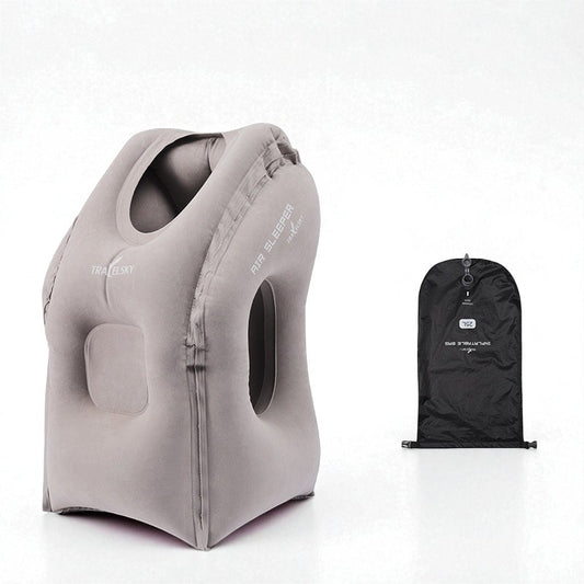 Uppblåsbar Vilokudde – Smart sovkudde för flyg & resor