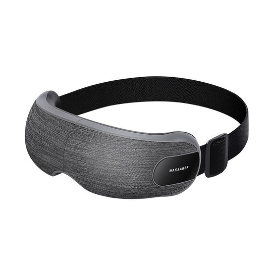 Grå ögonmassage-mask med värme – elektrisk sovmask för avslappning