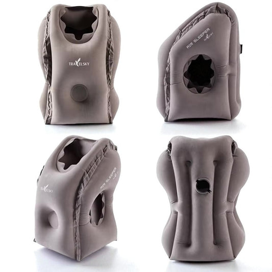 Uppblasbar Vilokudde – Smart sovkudde för flyg & resor