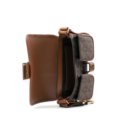 Michael Kors Handväska Colby Morkbrun Diskret