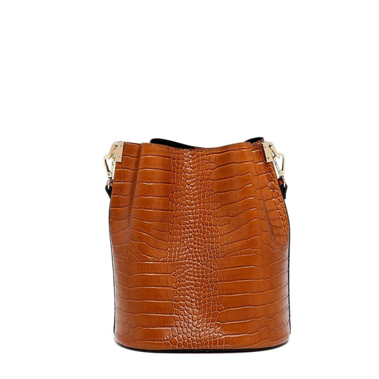 Handväska Maison Heritage BRUNA-CROCO-CAMEL – produktbild 1