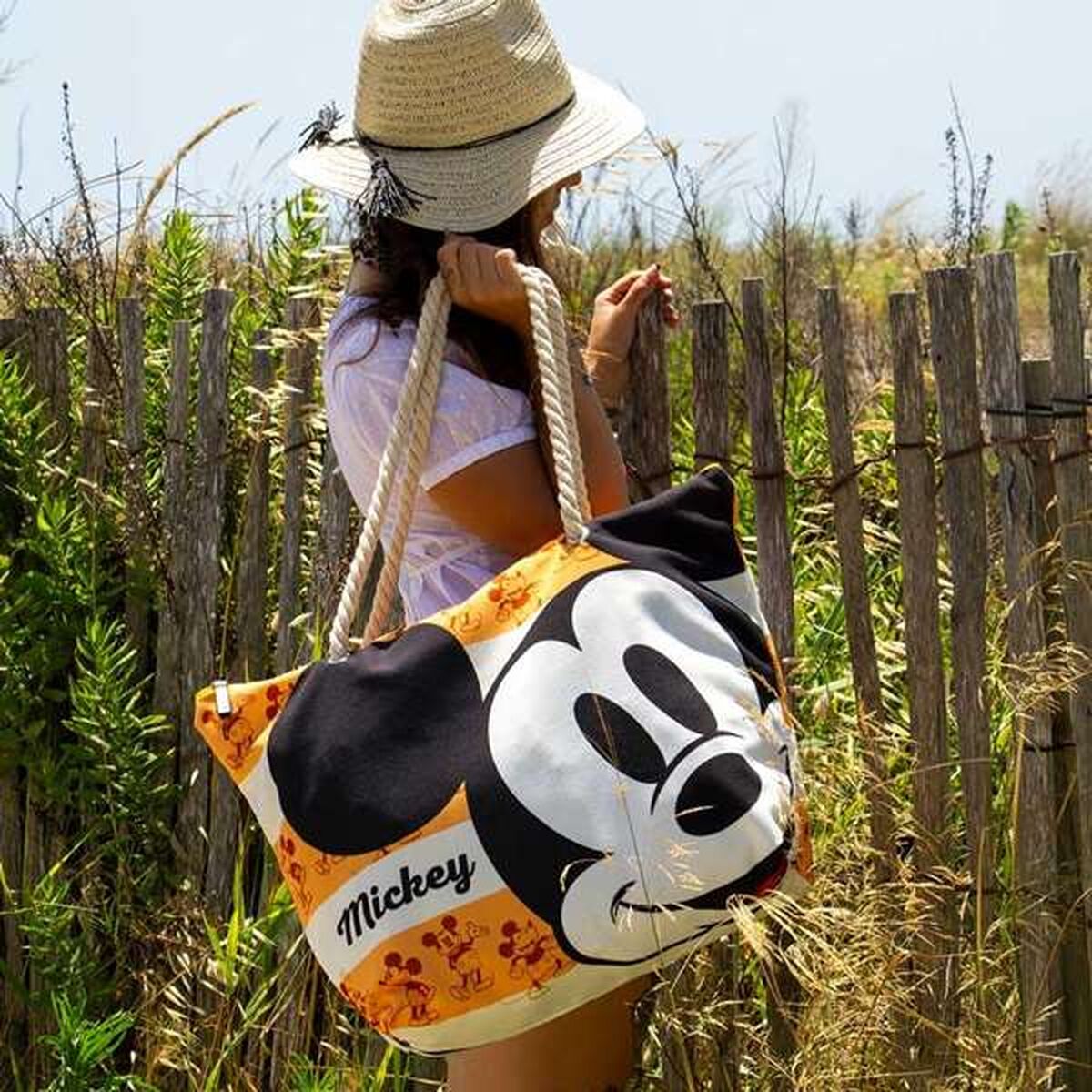 Mickey Mouse Strandväska Mickey Mouse Gul – produktbild 10 (Itsbag)