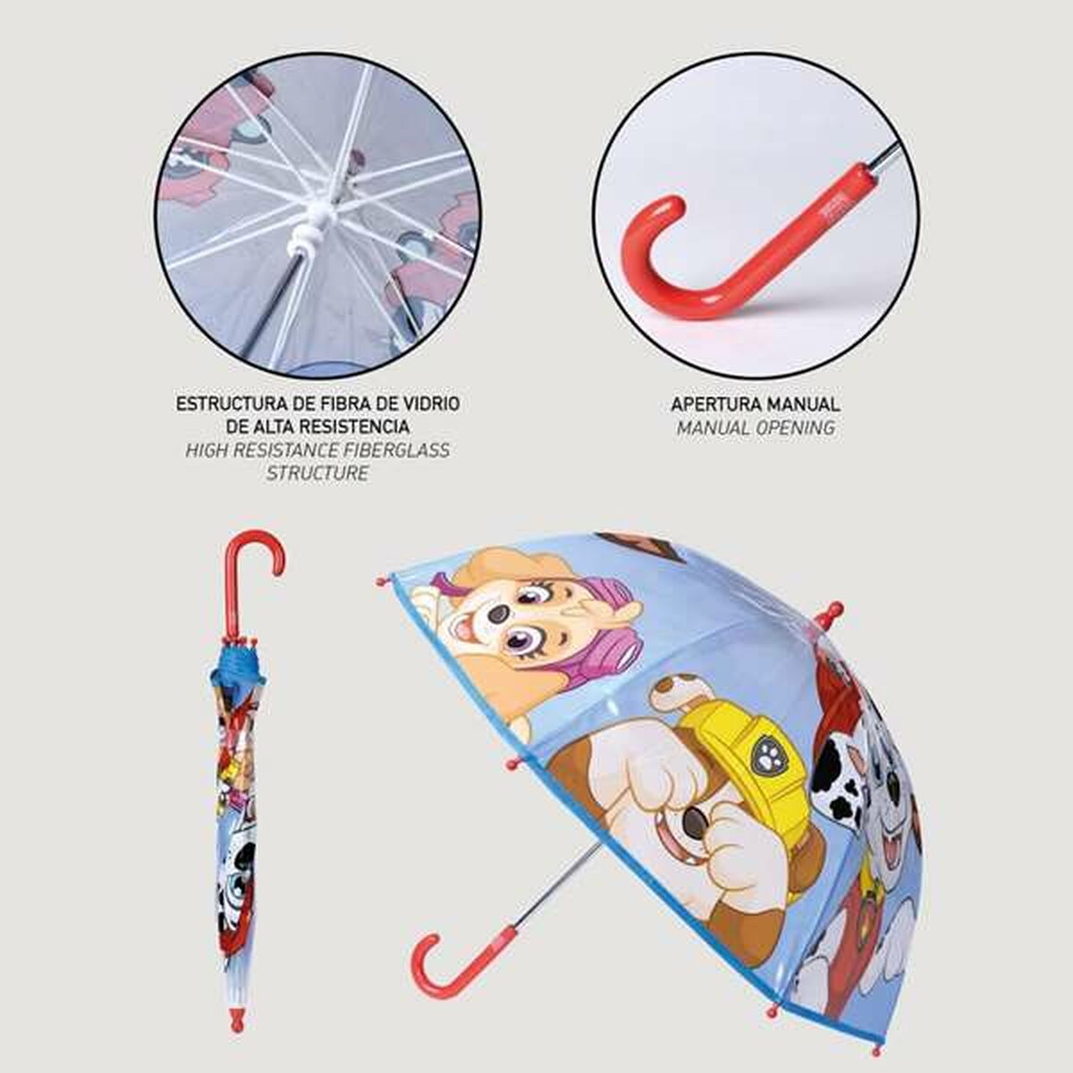Paraply The Paw Patrol Ø 71 cm 45 cm – produktbild 6 | Itsbag