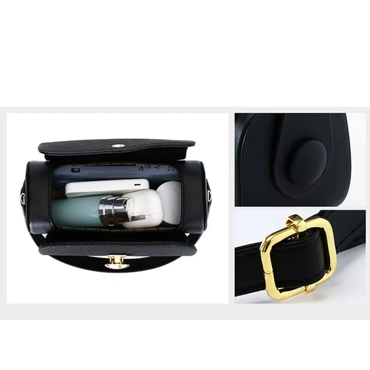 Handväska i PU-läder, formfast design och innerfickor