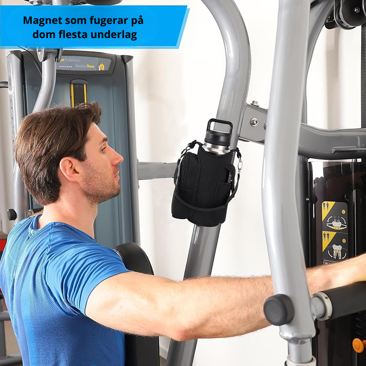 Multifunktionell vattenflaskväska med fickor för mobil, kort och nycklar – set i olika färger