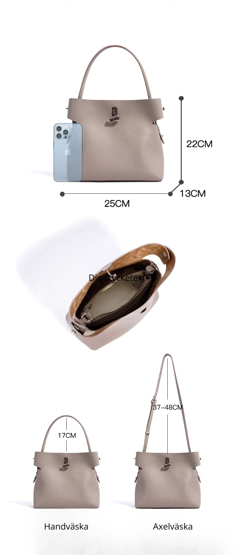 Lyxig toteväska för dam – elegant och rymlig handväska