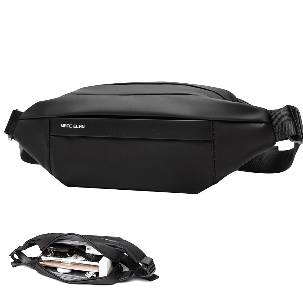 Herr crossbody bag i svart – vattentät midjeväska i modern design
