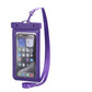 Vattentät mobilväska i lila färg för bad och resa