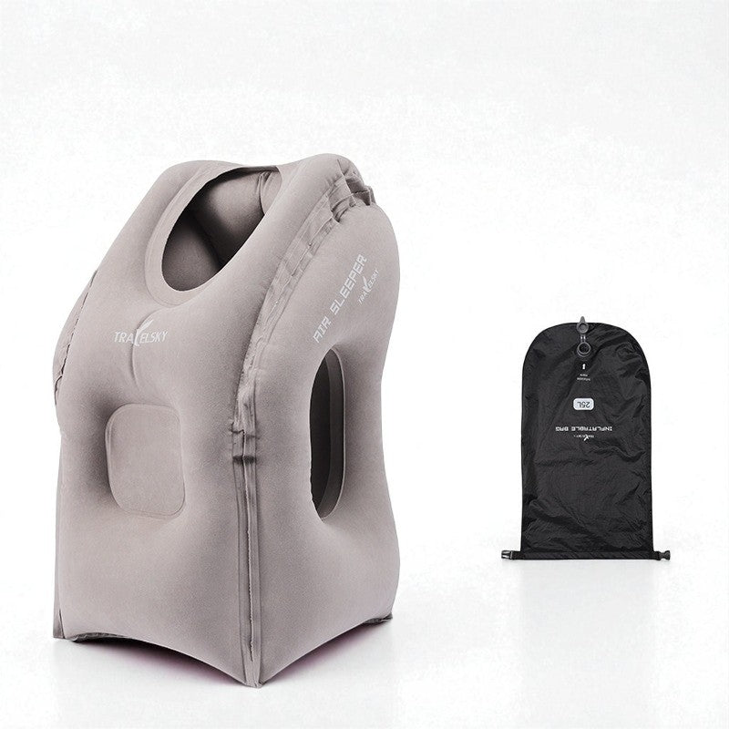 Uppblåsbar Vilokudde – Smart sovkudde för flyg & resor