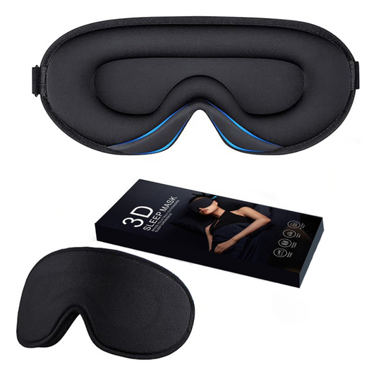 3D sovmask i svart med memory foam – ergonomisk ögonmask