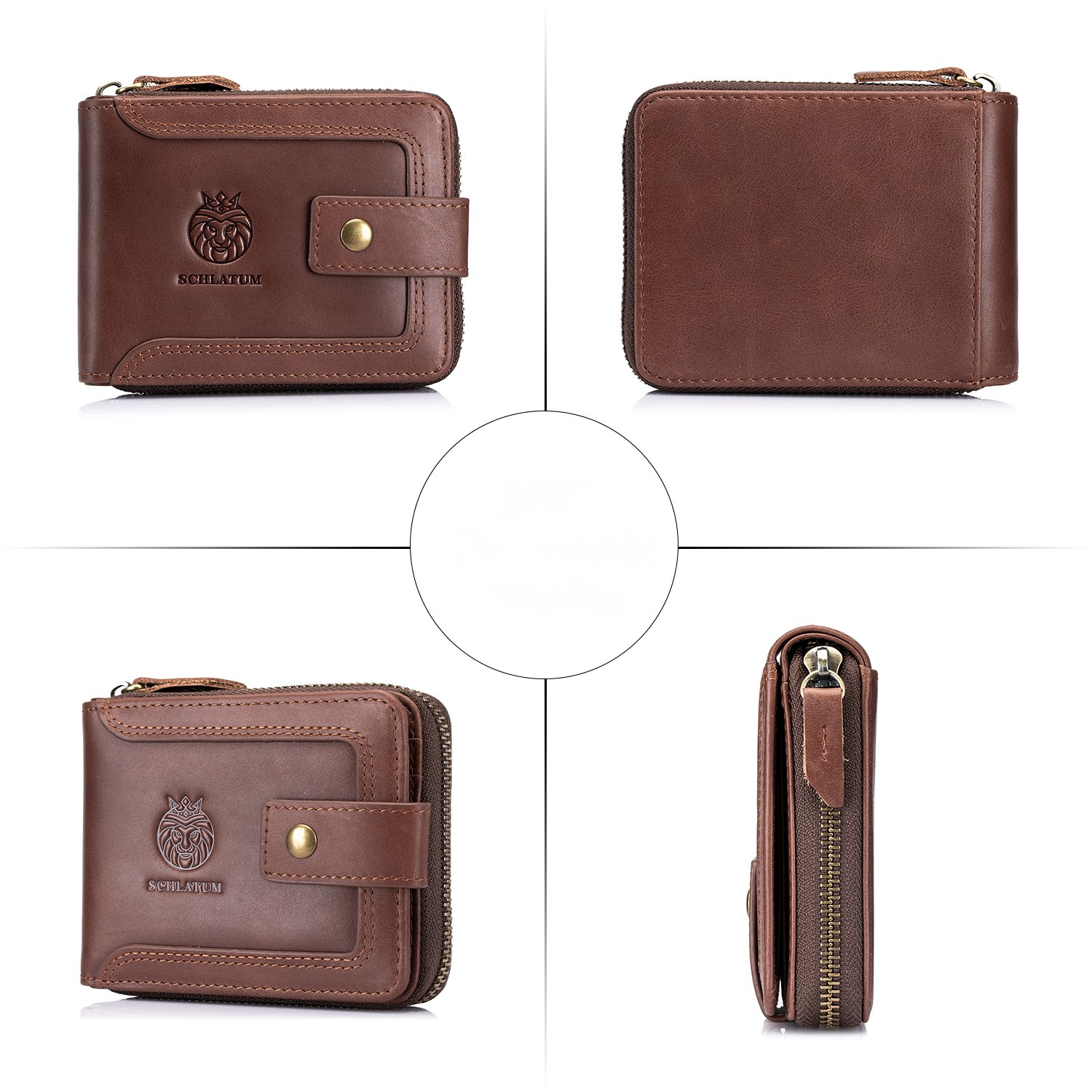 Plånbok för herr – kompakt och elegant läderlook