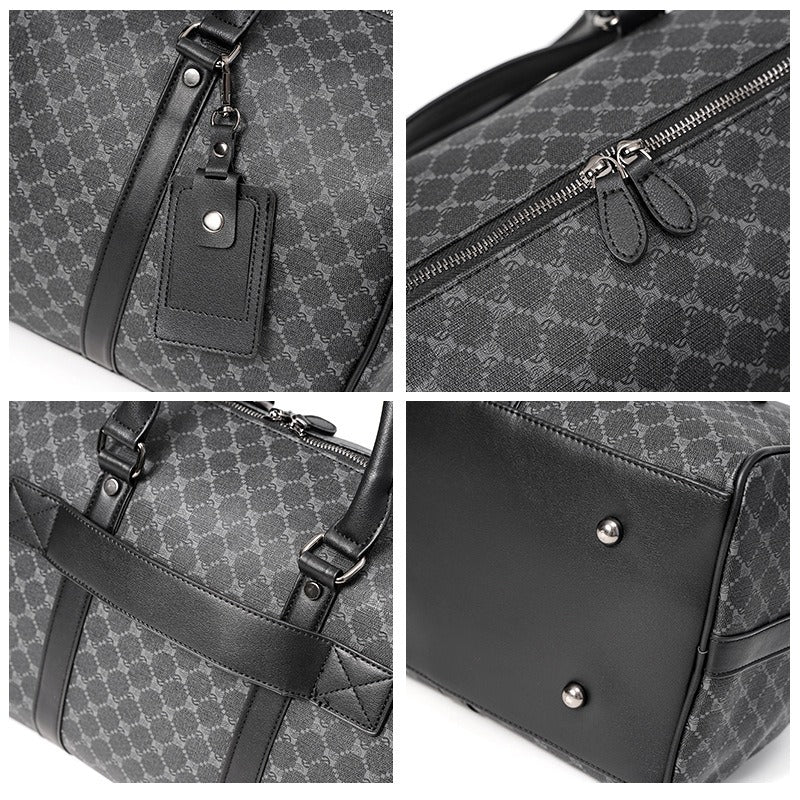 Weekendbag för herr i premium läderlook – stilren och rymlig reseväska