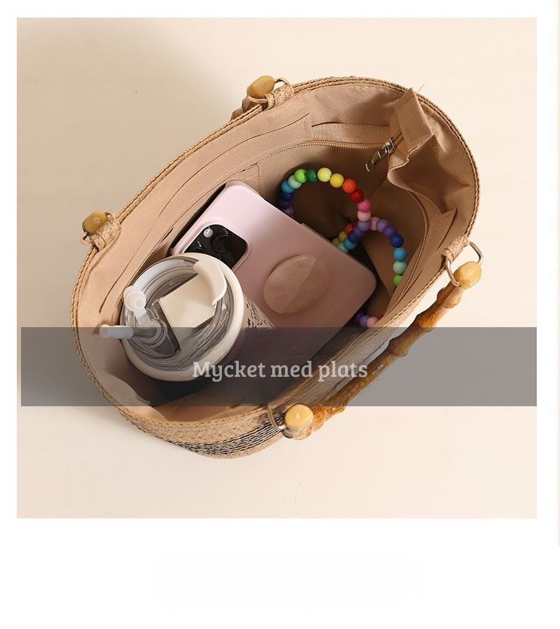 Trendig toteväska för dam – modern och stilfull handväska med bambu handtag