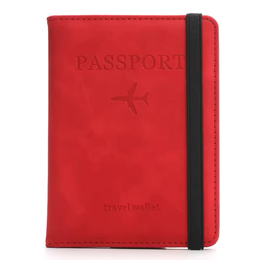 Rött passfodral med RFID-skydd – tydligt och lättidentifierat resefodral