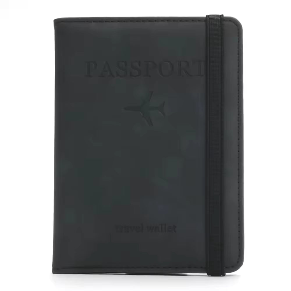 Svart passfodral med RFID-skydd – stilrent resefodral för pass och kort