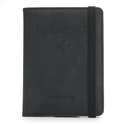 Svart passfodral med RFID-skydd – stilrent resefodral för pass och kort