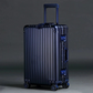 Itsbag.se dark blue aluminum travel suitcase with TSA lock and 360° wheels