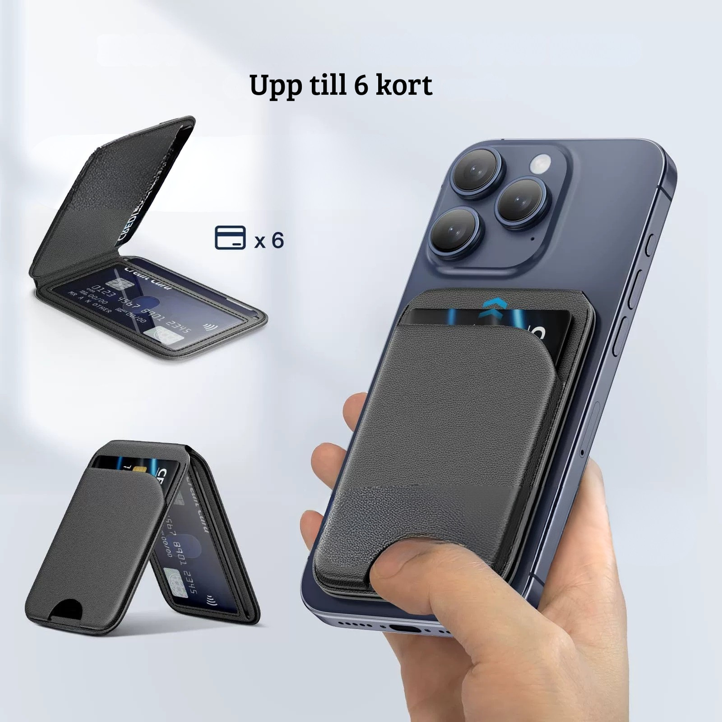 Magnetisk korthållare – slim modell för kort och ID