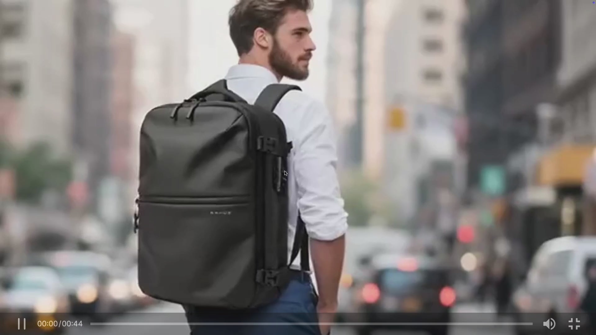 Vakuumryggsäck för resa med TSA-lås och laptopfack