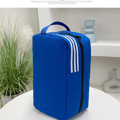 Blå skopåse – slitstark skoväska med dragkedja för sport- och träningsskor