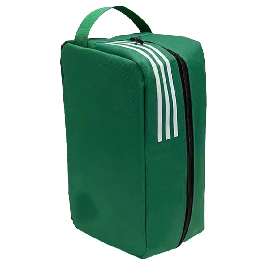 Grön skopåse – rymlig skoväska med handtag för skor och träningsutrustning